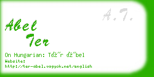 abel ter business card